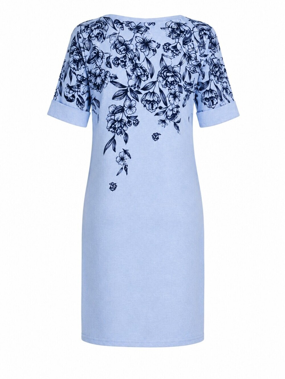 Karen Scott Sport Women’s Blue Floral T-Shirt Dress. Size M. - Picture 4 of 6
